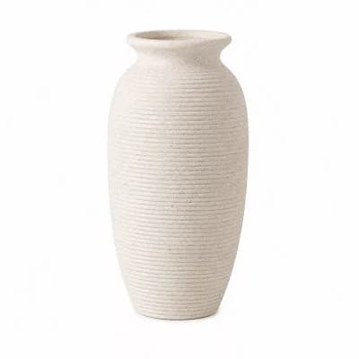 Ceramic Flower Vase, Large Rustic Farmhouse Decorative Pampas Vase