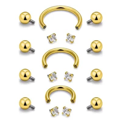 16G Septum Ring Jewelry Set