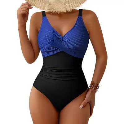Patchwork Tummy Control Swimwear