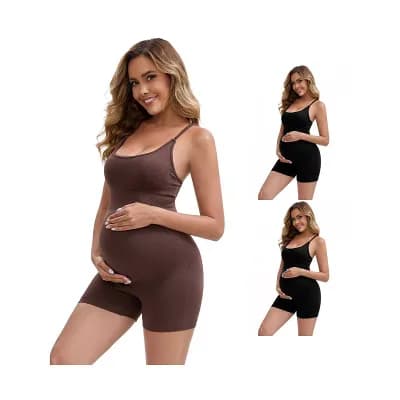 3 Packs Women's Push Up Tummy Control Hip-Lifting Shapewear U-Neck Cross Back Maternity Bodysuits