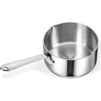 Stainless Steel Butter Warmer Tri-Ply, Dual Pour Spouts, Multipurpose