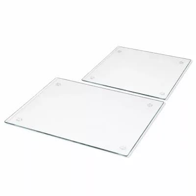 2 pc Tempered Glass Cutting Board Set
