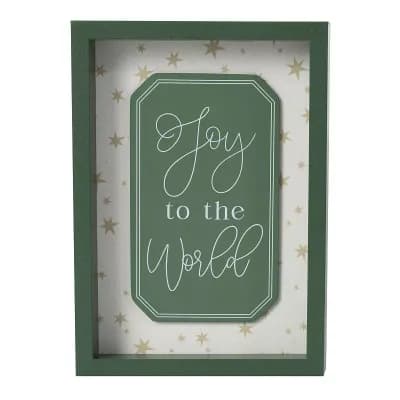 Joy to the World Art Box Table Decor