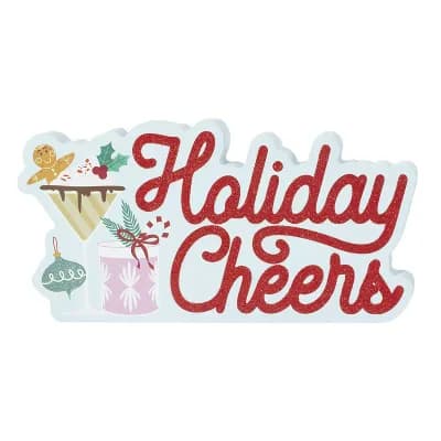 Holiday Cheers Sentiment Table Decor