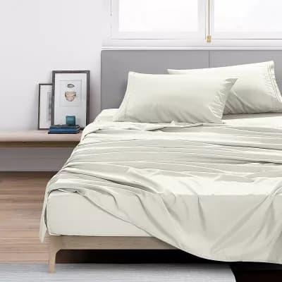 Beige Bed Sheet Set