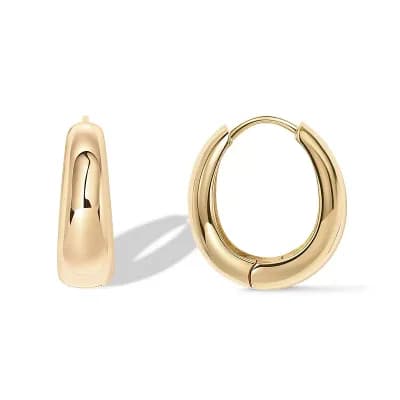 Thick Lightweight Hoop Earrings