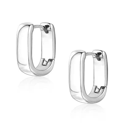 Small Thick Huggie Hoop Earrings