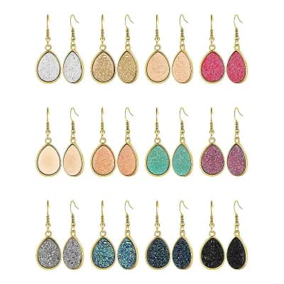 Faux Druzy Dangle Earrings