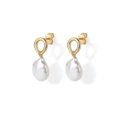Wedding Pearl Dangle Earrings
