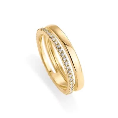 Dual Stackable Band Rings