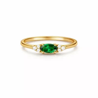 Elegant Stackable Gem Rings
