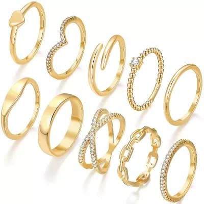 Twist Design Stackable Ring Set