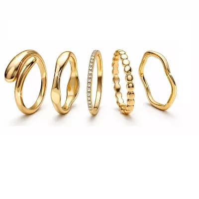 Dainty Stackable Band Rings Set