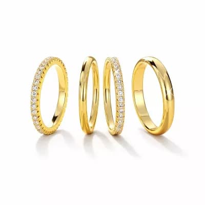 Minimalist Gold Thumb Ring Set