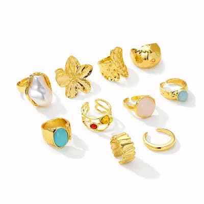 Baroque Pearl Statement Rings