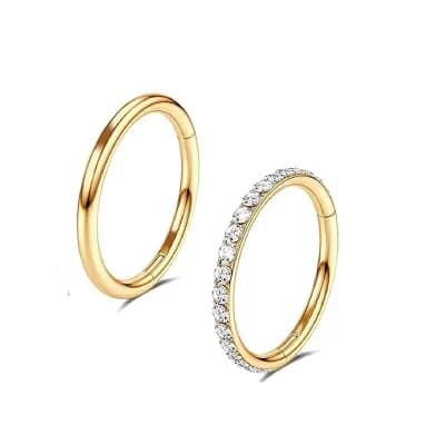 2 pc 18G Nose Ring Set