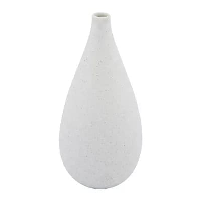 Small Ceramic Bud Vase Modern Matte Mini Flower Vase Minimalist Ribbed Vase 2.4"Lx2.4"Wx4.9"H
