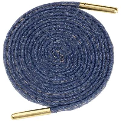 1 Pair Cotton Blend Denim Flat Shoelace with Metal Tips for Sneakers 62.99"