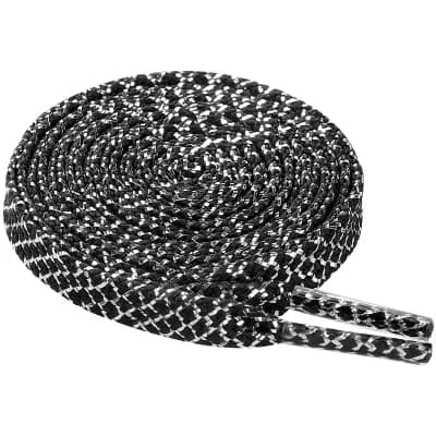 Metallic Flat Wide for Sneakers Checkered Thick Shoelaces 1 Pair 39.4"