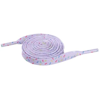Colorful Sprinkles Printed Flat Fun Shoe Laces for Sneakers 2 Pairs 55.1"