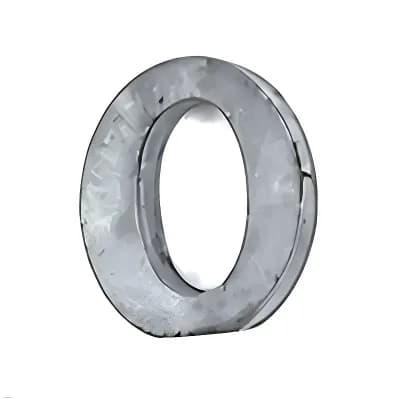 Zinc Metal Alphabet Letter "O" Decorative Accent for Shelf Desk and Tabletop Home Decor