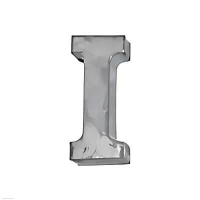 Zinc Metal Alphabet Letter "I" Decorative Accent for Shelf Desk and Tabletop Home Decor