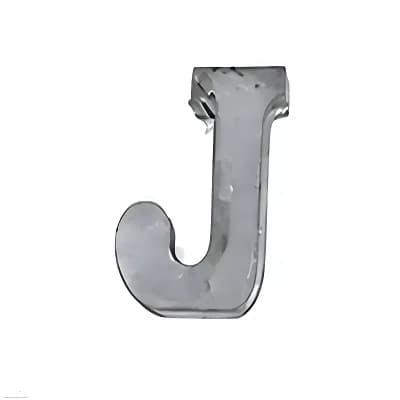 Zinc Metal Alphabet Letter "J" Decorative Accent for Shelf Desk and Tabletop Home Decor
