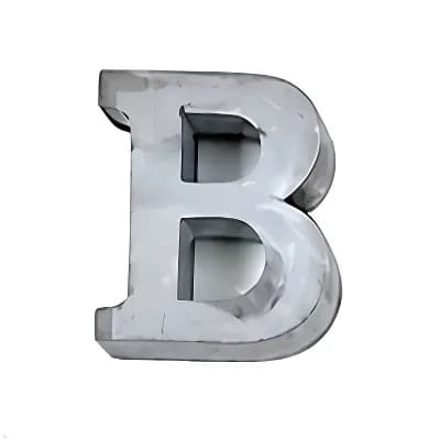 Zinc Metal Alphabet Letter "B" Decorative Accent for Shelf Desk and Tabletop Home Decor