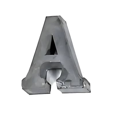 Zinc Metal Alphabet Letter "A" Decorative Accent for Shelf Desk and Tabletop Home Decor
