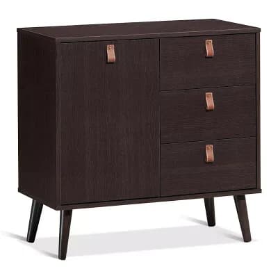 3 Drawer Sideboard Storage Cabinet with Adjustable Shelf