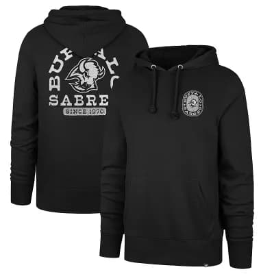 Men's '47 Black Buffalo Sabres Franklin Carry-On Hoodie