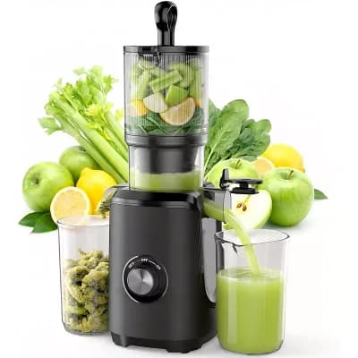 Masticating Juicer with High Juice Yield, Reverse Function