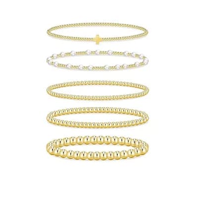Dainty Beaded Bracelet Set