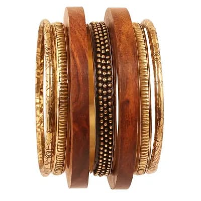 Handmade Wooden Bangle Set