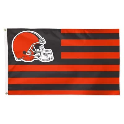 WinCraft Cleveland Browns 3' x 5' Single-Sided Deluxe Patriotic Stars & Stripes Flag