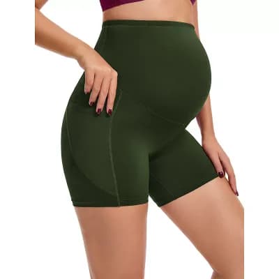 Maternity Shapewear Shorts Mid Thigh Pregnancy Underwear Belly Support High Waist Boyshort