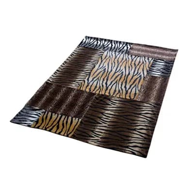 Patchwork Animal Pattern Throw Blanket for Travel and Living Room