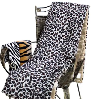 Soft Touch Micro Mink Fur Throw Blanket with Satin Back Lightweight Comfort for Bed or Travel