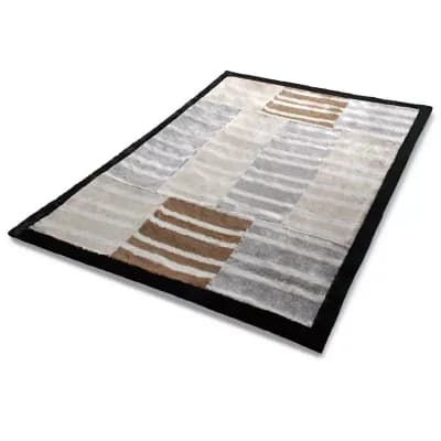 Patchwork Faux Fur Blanket Animal Inspired Design for Sofa Bed or Lounge