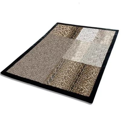 Animal Style Patchwork Throw Blanket for Everyday Use or Outdoor Events