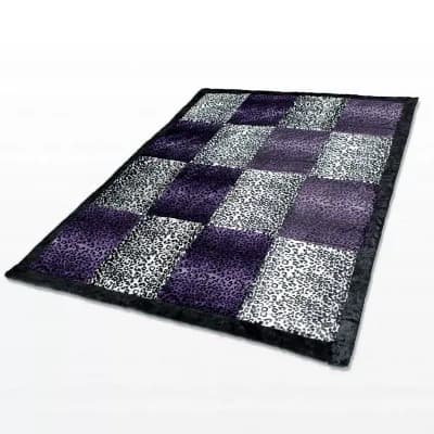 Patchwork Animal Pattern Throw Blanket for Sofa Bed or Travel