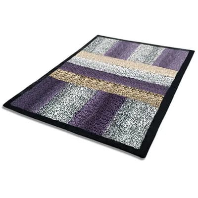 Animal Print Patchwork Throw Blanket Faux Fur Fleece Couch Bed Blanket