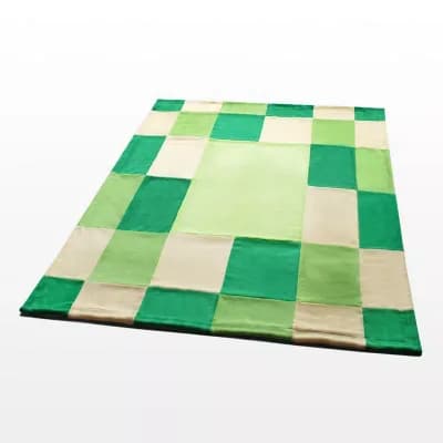 Soft Coral Fleece Plaid Throw Blanket Patchwork Design, Living Room Couch Bed Lounge Chair, Home Use