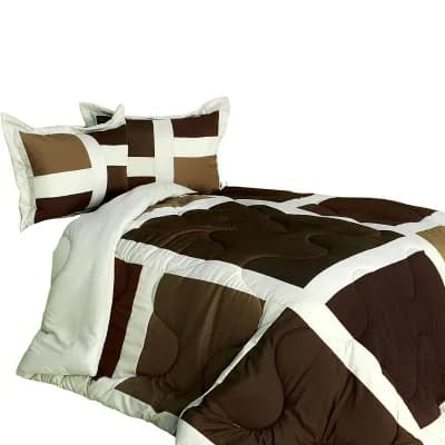Quilted Comforter Set Patchwork Reversible Bedding with Sham