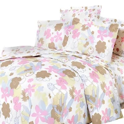 5 pc King Bedding Set with Comforter, Duvet Cover, Sheet Set and Pillow Shams