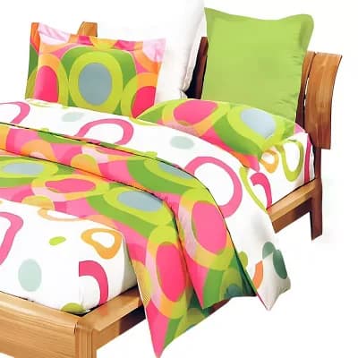 Cotton Comforter Set with Duvet Cover and Pillow Shams Down Alternative Bedding Set