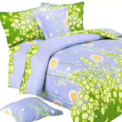 Dandelion Print Comforter Set with Duvet Cover Cotton Bedding Set Down Alternative Fill