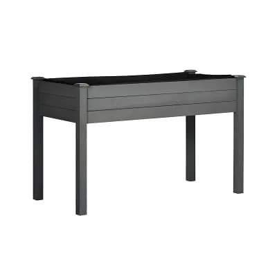 Elevated Patio Garden Planter Box, Wood Raised Bed for Balcony, Backyard or Deck Plants