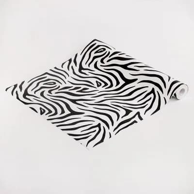 Zebra Print Peel and Stick Wallpaper Roll Self Adhesive Vinyl Wall Covering for Home Decor