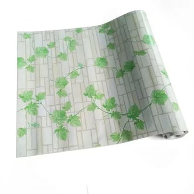 Leaf Pattern Peel and Stick Wallpaper Removable Wall Covering for Furniture Shelves